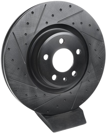 Front V5 Dimpled and Slotted Rotor - Left